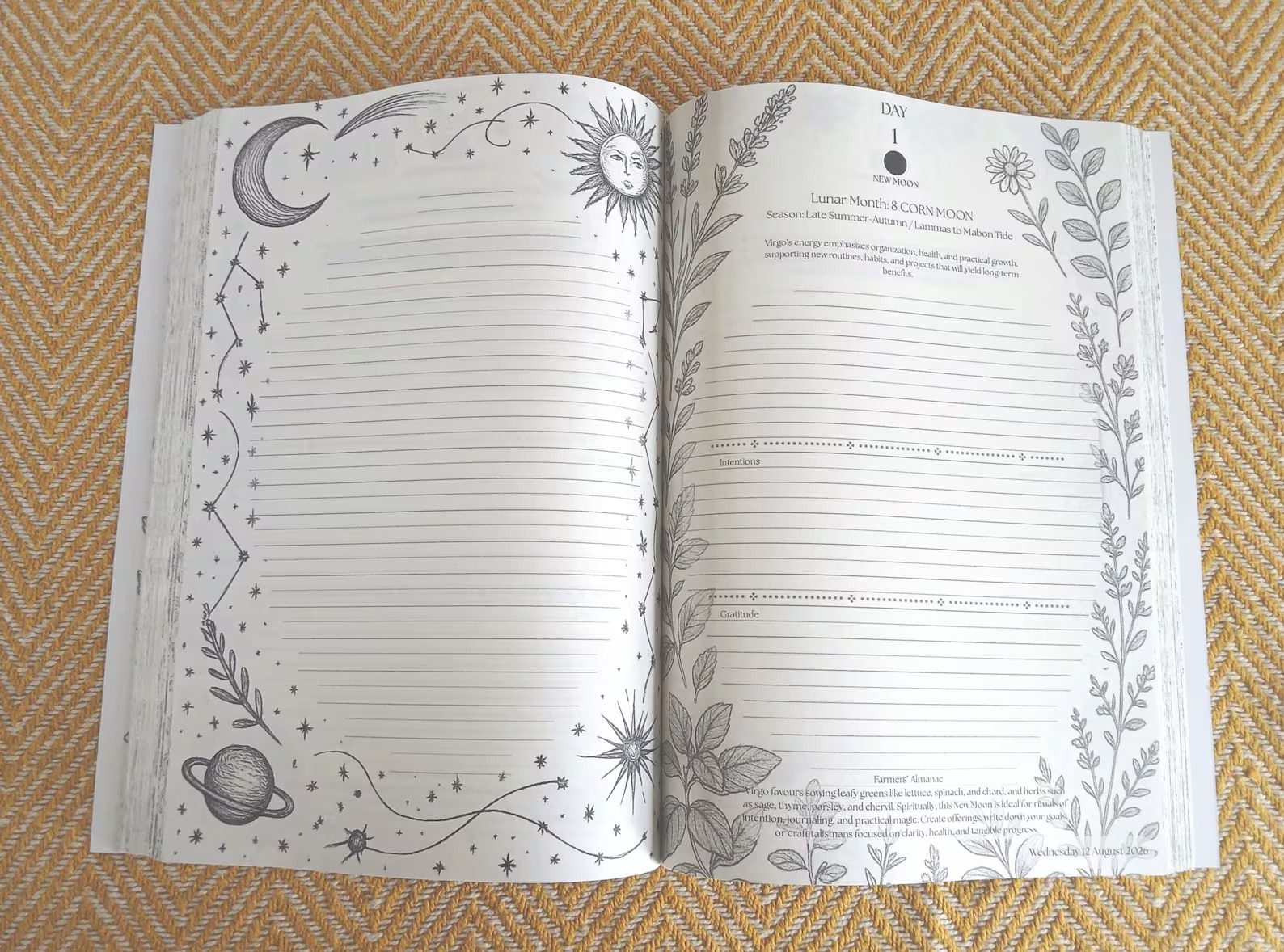 Diary example page